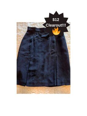 🔥🔥🔥 100% Silk $12 CLEAROUT Knee Length Skirt Pleats 6 Jones. FINAL SALE
